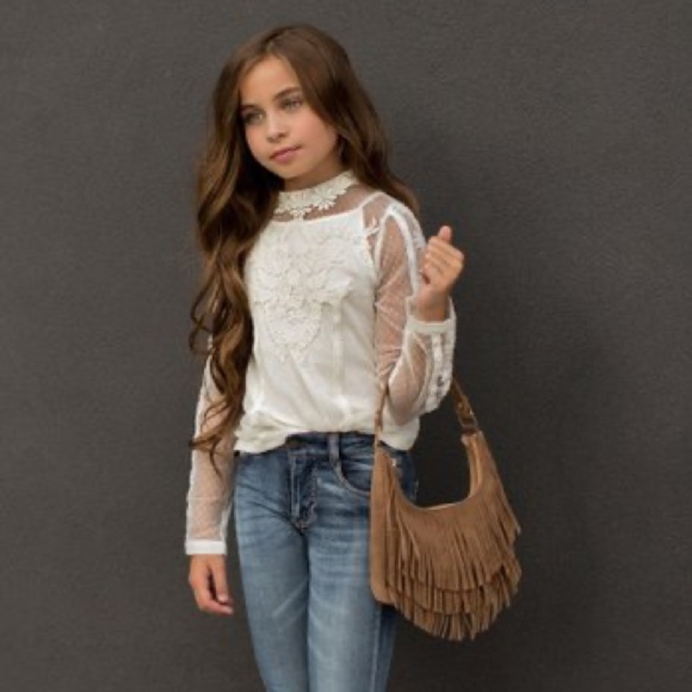 Joyfolie Lace Long Sleeve Top 2T
